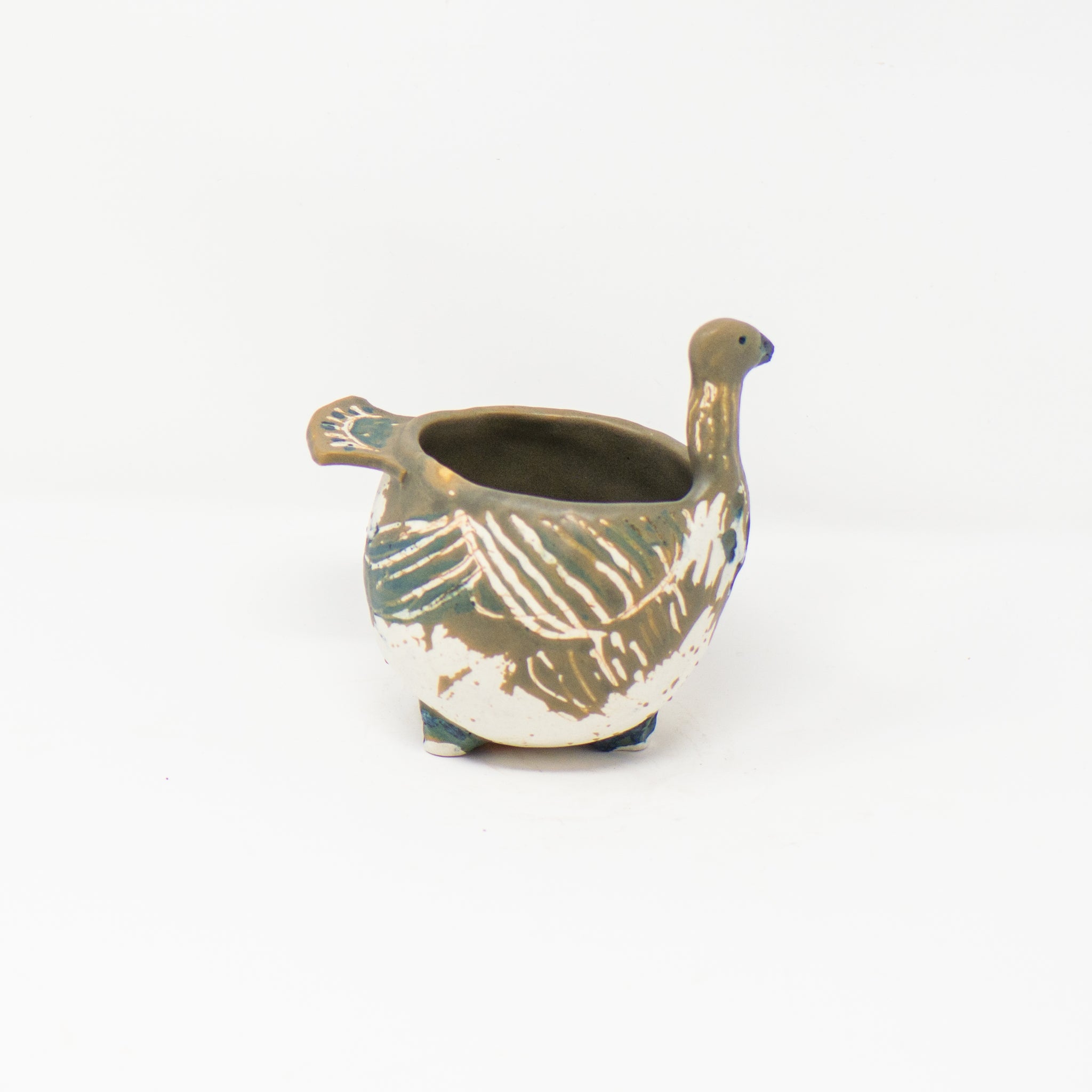 Porcelain Feathered Bird Bowl