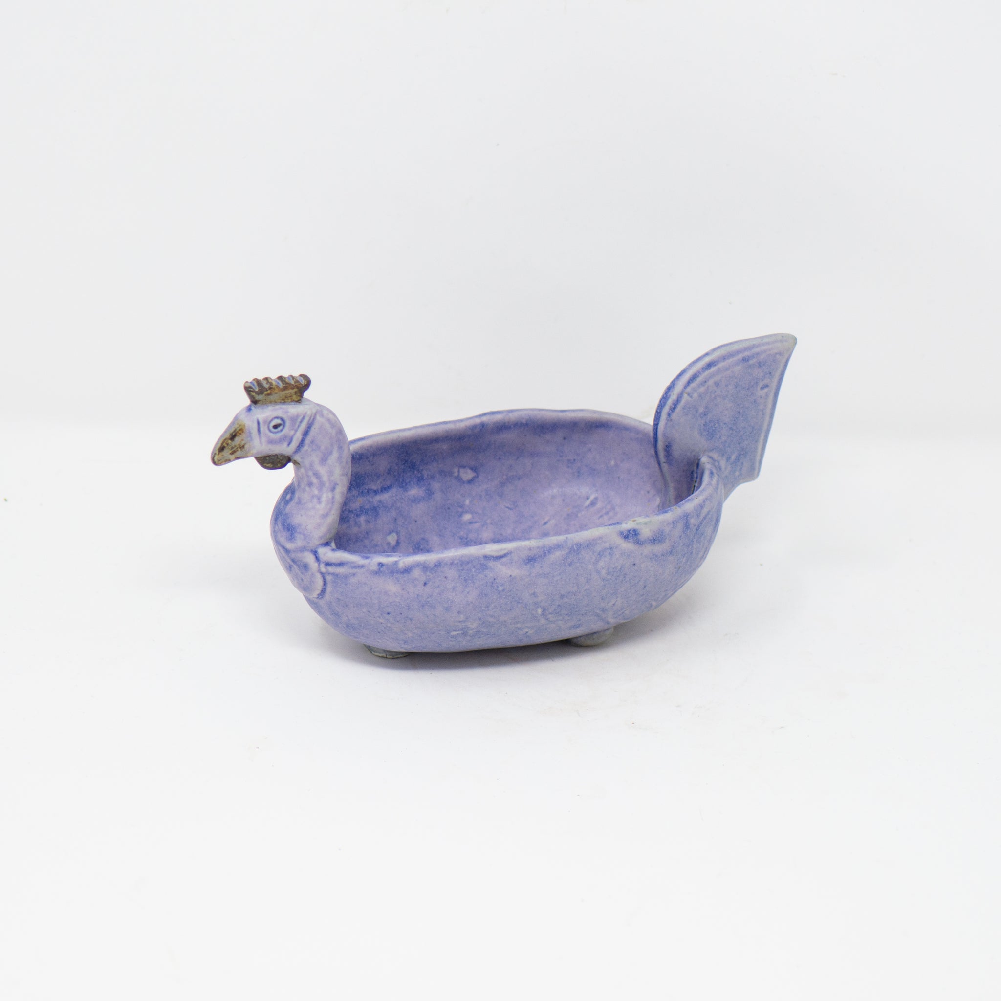 Everly Blue Porcelain Bird Bowl